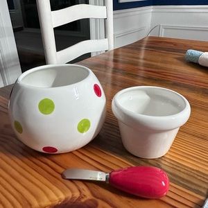 Prissy plates dip dish with spreader